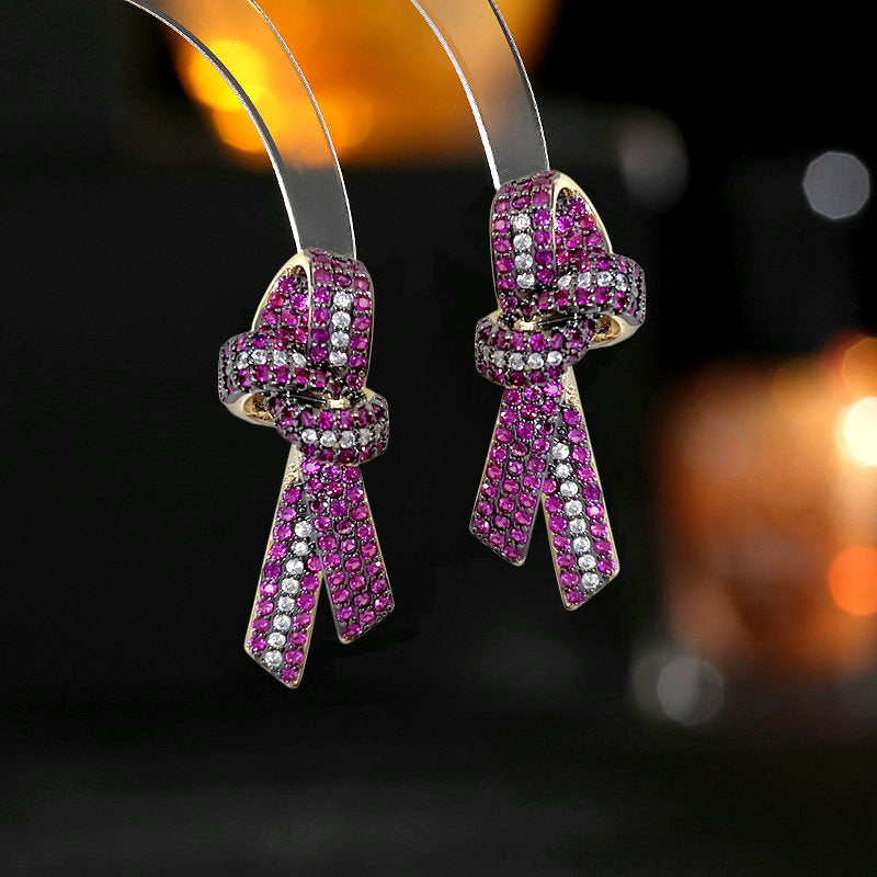 s925 silver needle fashion commuter earrings