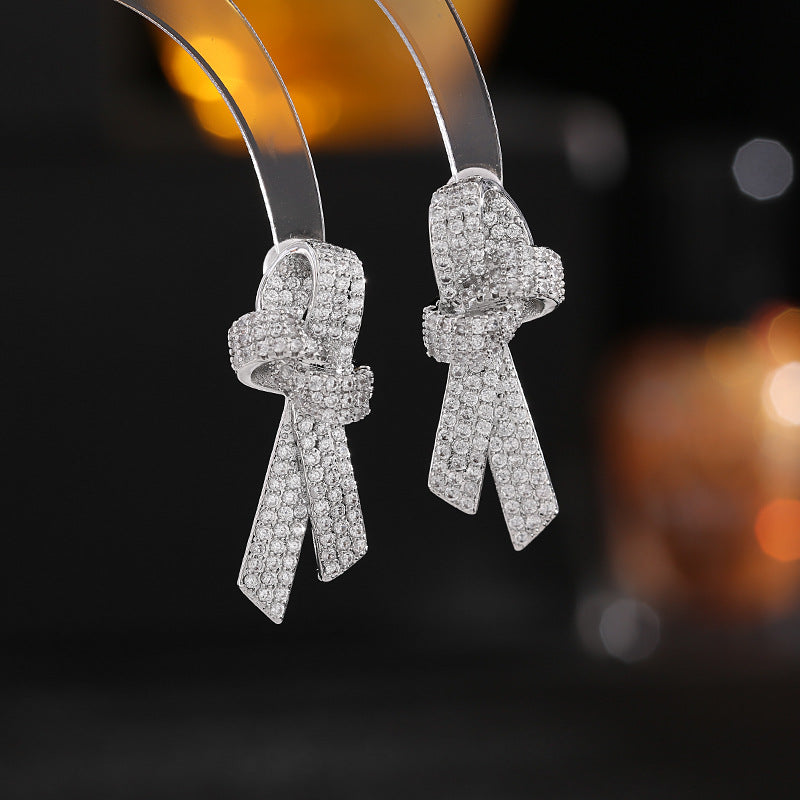 s925 silver needle fashion commuter earrings